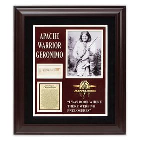 Geronimo Handwritten Signature Cut (1904)