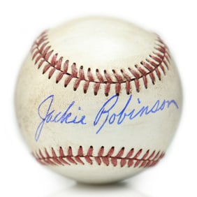 Jackie Robinson Signed Spalding Baseball