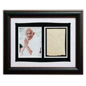 Mahatma Gandhi Handwritten & Signed Letter from the Albin Schram Collection