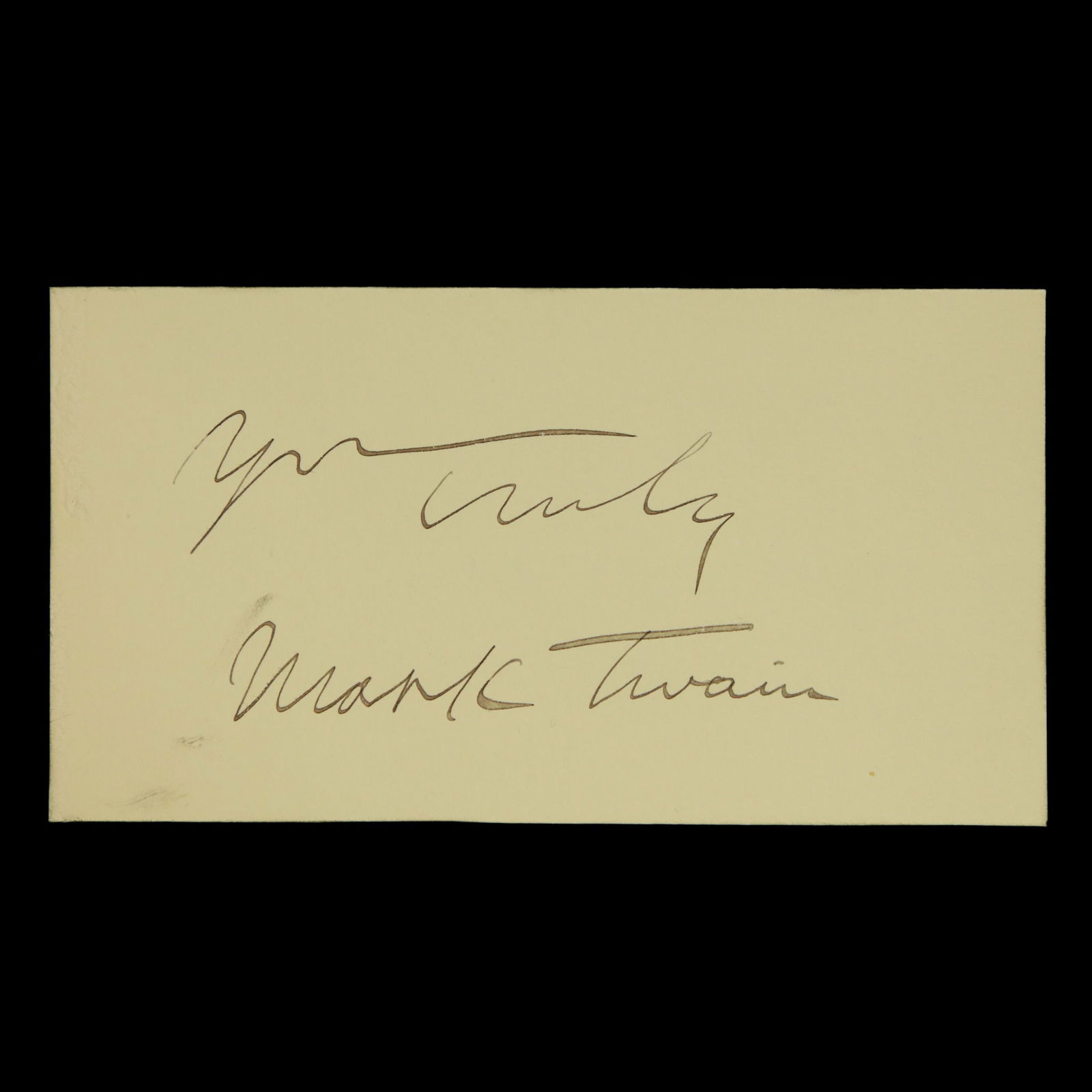 Mark Twain Signed Document Cut (1 of 5)