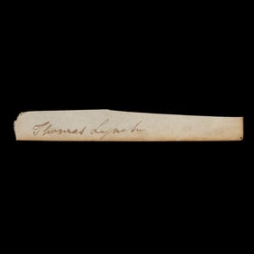 Thomas Lynch Jr. Signature on Document Cut