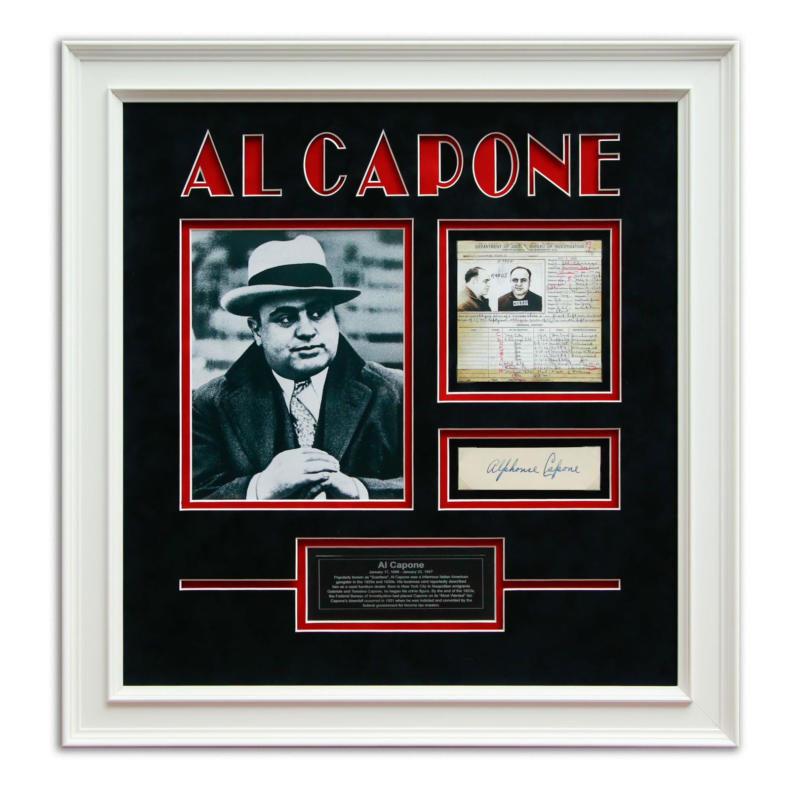 Alphonse Capone Signed Document Cut (1 of 6)