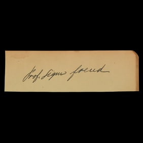 Sigmund Freud Signed Document Cut