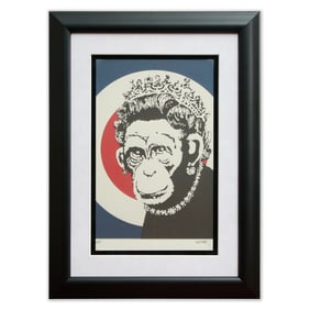 Banksy Attributed Print, "Monkey Queen"