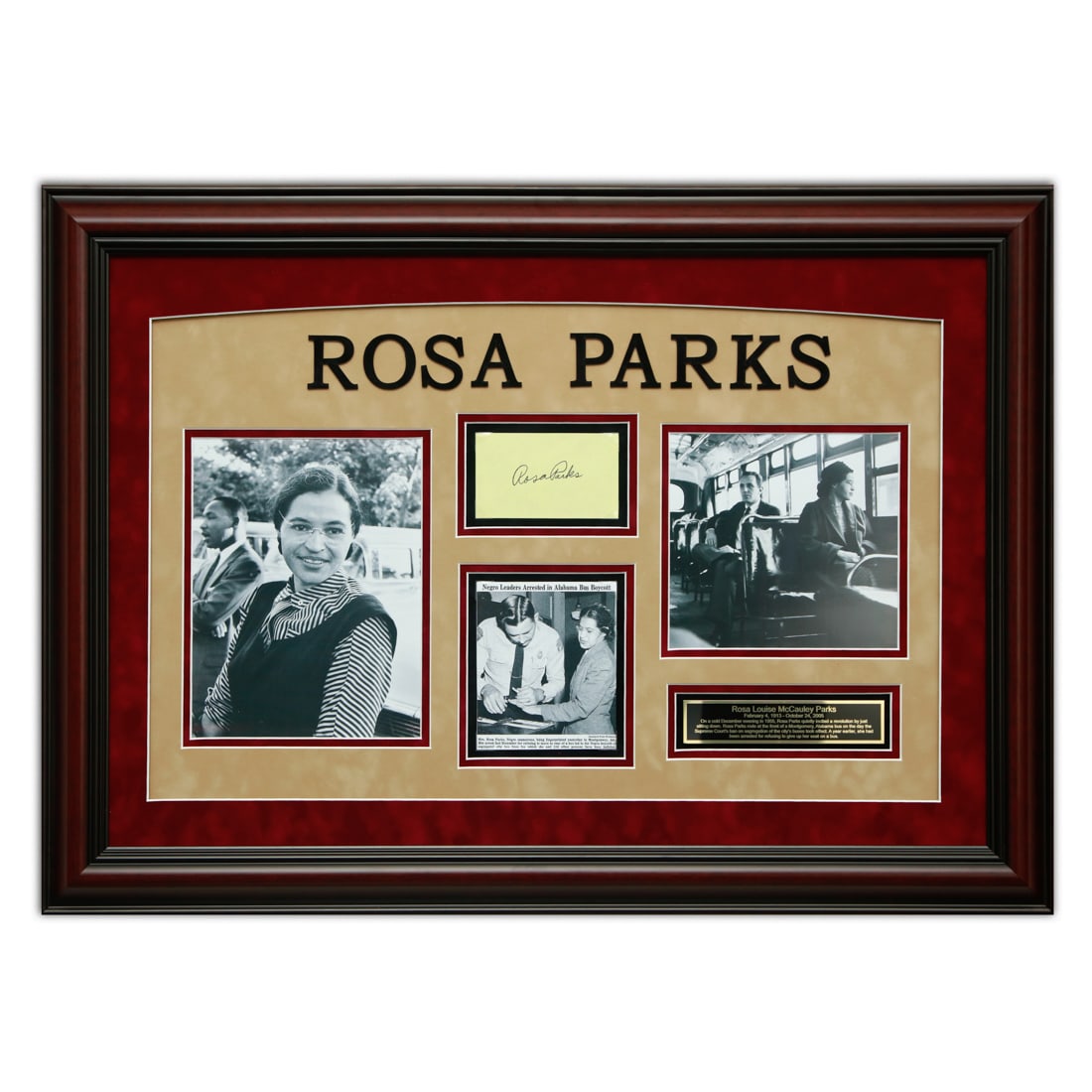 Rosa Parks Signed Document Cut (1 of 5)