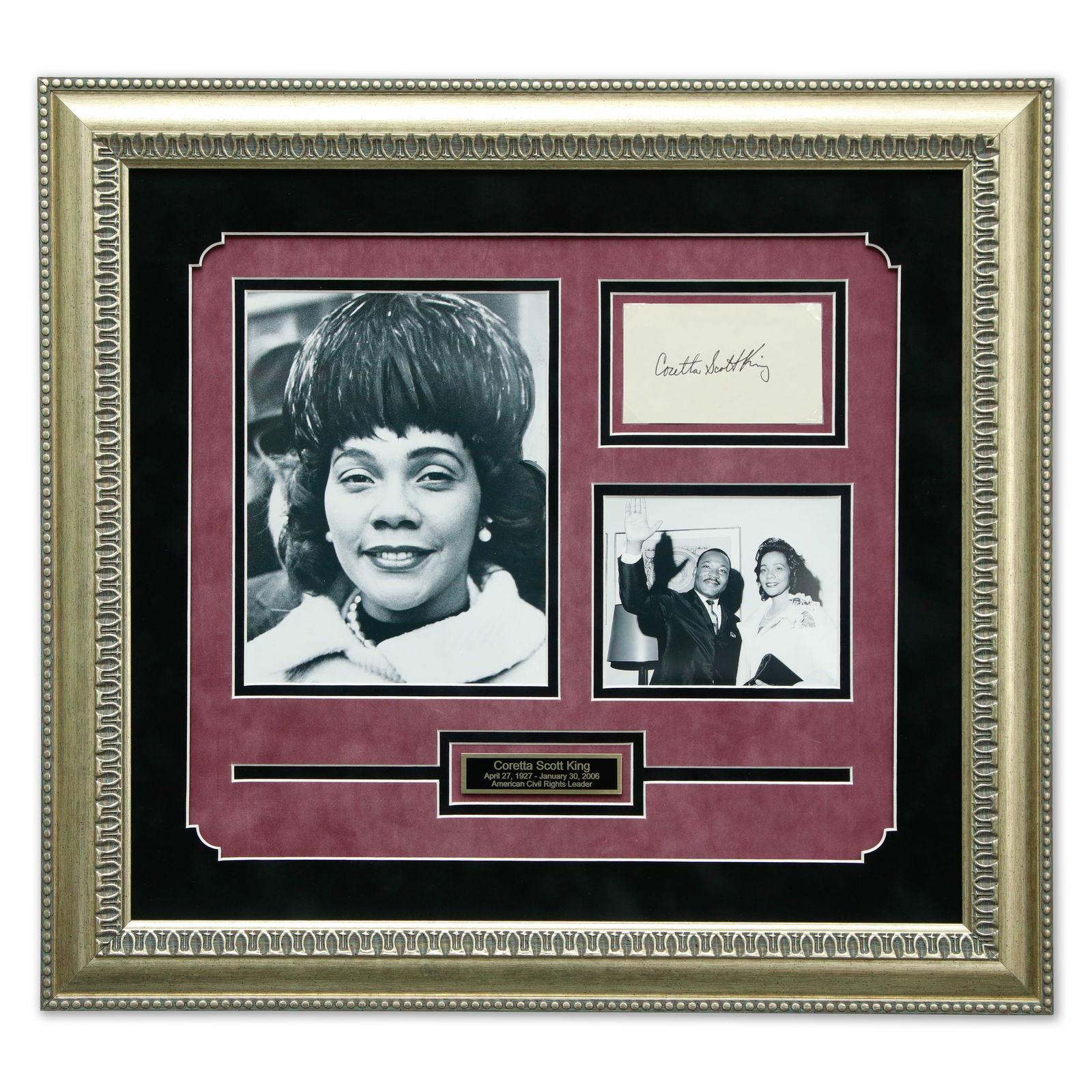 Coretta Scott King Signed Document Cut (1 of 6)