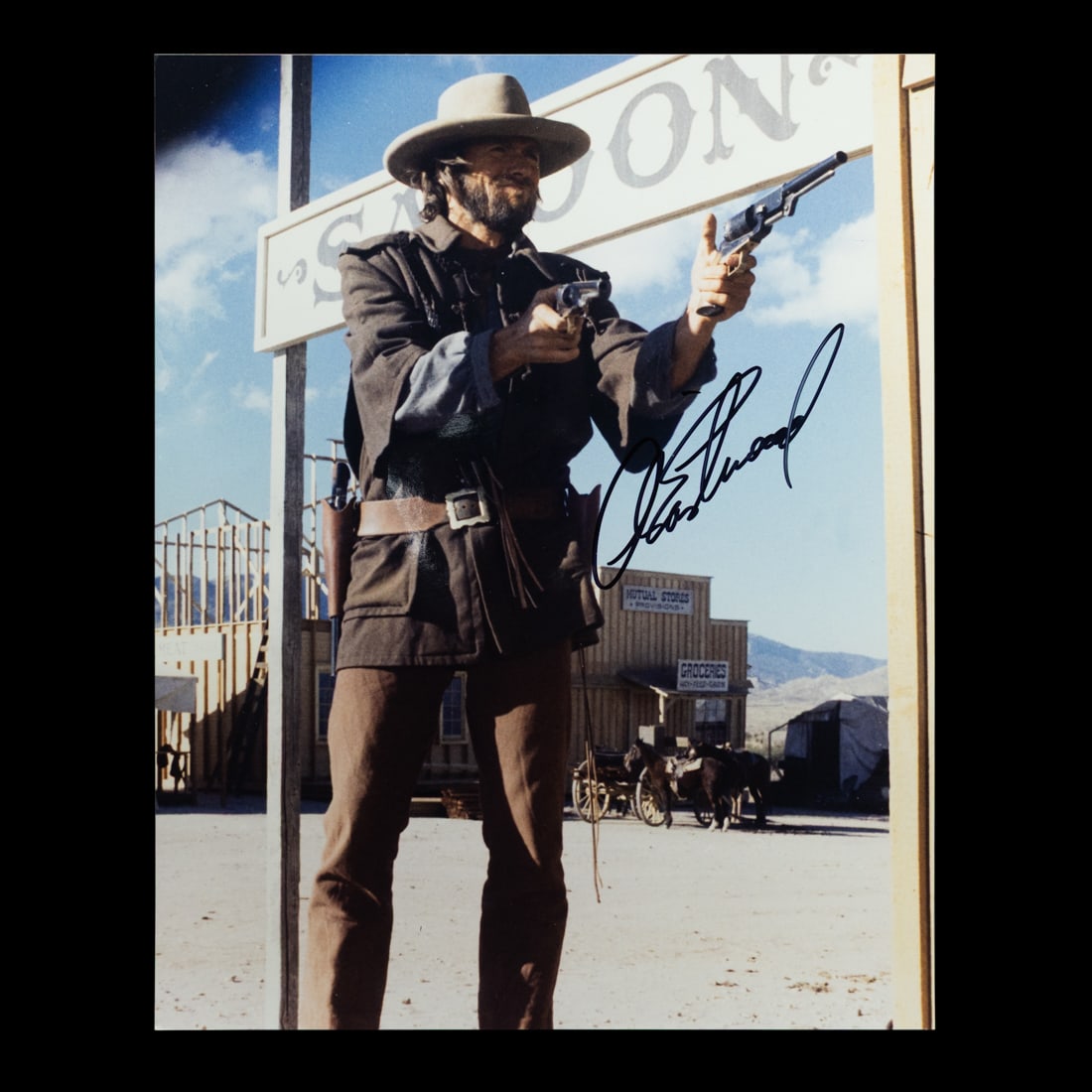 Clint Eastwood Signed Photograph from "The Outlaw Josey Wales" (1 of 3)