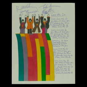 Forensically Authenticated Beatles Handwritten Lyrics – "Love Me Do"**