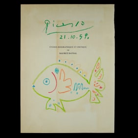Pablo Picasso Mixed Media Drawing Attributed