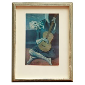 Pablo Picasso Signed Lithograph Print – "The Old Guitarist" (1903-04)