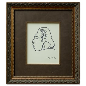 Diego Rivera Inspired Drawing – "Profile of a Man"