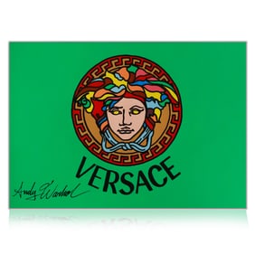 Andy Warhol Style – "Versace Logo on Green"