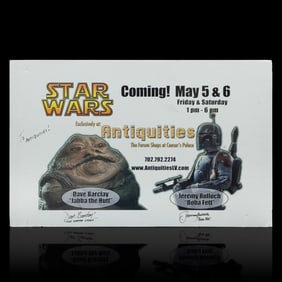 Star Wars Signed Board – Featuring Dave Barclay (Jabba the Hutt) and Jeremy Bulloch (Boba