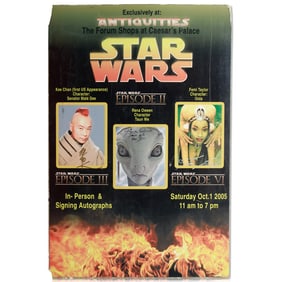 Star Wars Signed Event Board – Featuring Kee Chan, Rena Owen, and Femi Taylor
