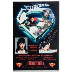 Signed Superman Poster Board – Featuring Margot Kidder as Lois Lane
