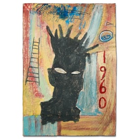 Jean-Michel Basquiat Painting on Board (attrib)