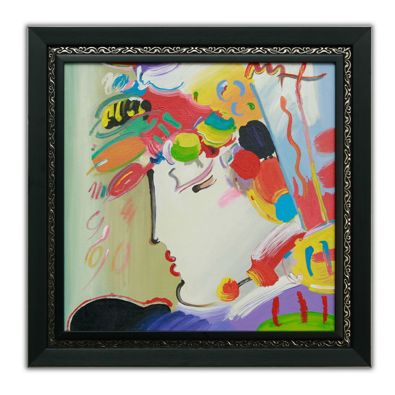Peter Max Painting on Canvas – "Vibrant Woman’s Portrait" (1 of 9)