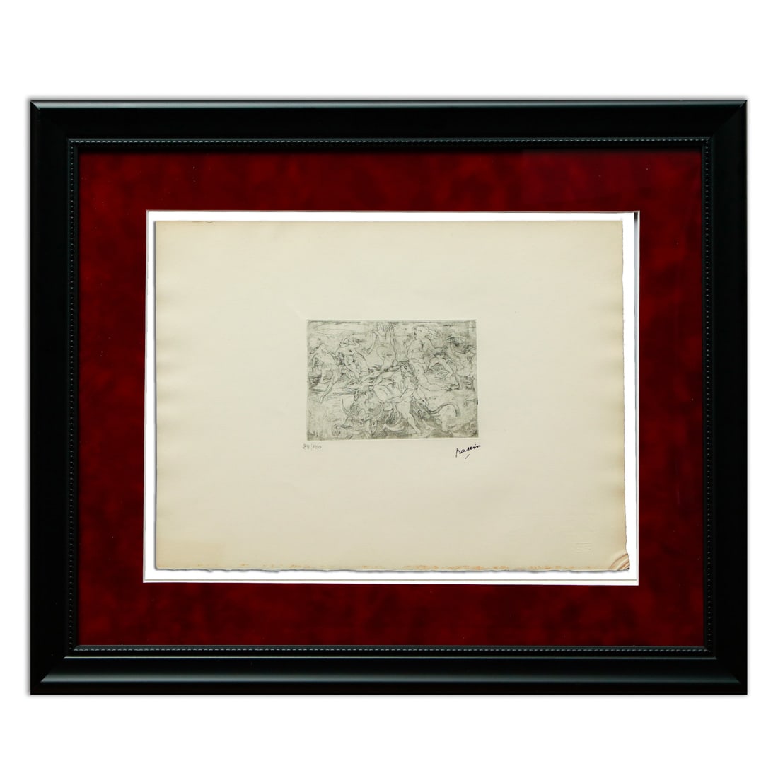 Jules Pascin's "L'Enlèvement D'Europe" (1923): Description: Jules Pascin's "L'Enlèvement D'Europe" (1923) - A Captivating Limited Edition Print, Number 28/100 We are thrilled to present an extraordinary work by the esteemed artist Jules Pasc