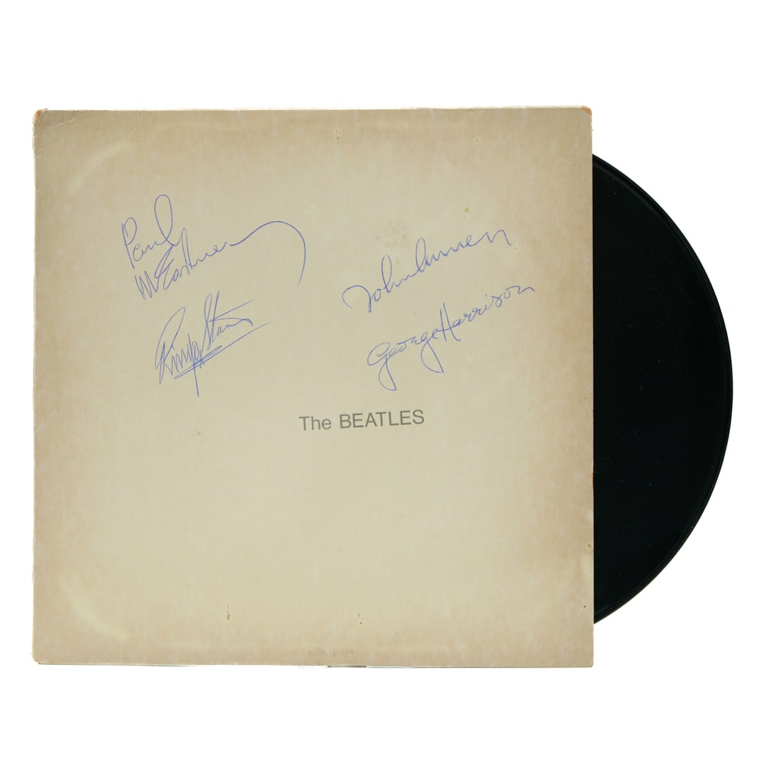 Signed Beatles White Album – Full Band Autographs with Vinyl and Poster (1 of 14)