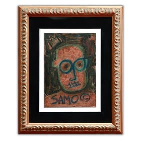Jean-Michel Basquiat Painting on Board