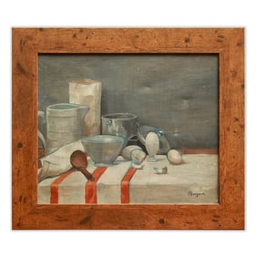 Paul Gauguin Oil on Canvas, "Still Life with Kitchenware" (attrib.)