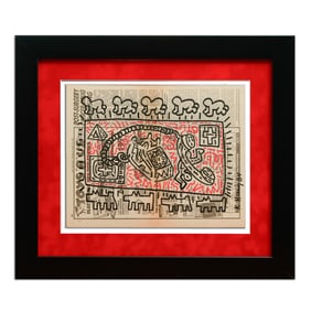 Keith Haring Marker Art on New York Post (1984)