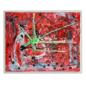 Jackson Pollock Acrylic and Enamel on Canvas "Rhythms of Color" (attrib.)