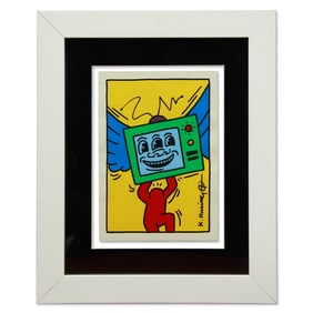 Keith Haring Framed Artwork