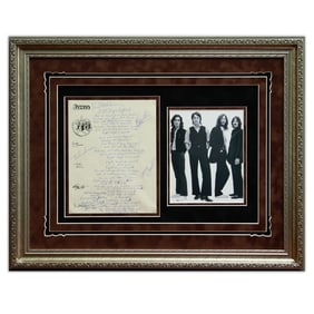 The Beatles Signed Lyrics for "Eight Day's a Week"