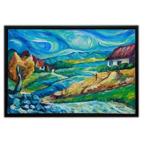 Vincent Van Gogh Framed Oil on Canvas (style of)