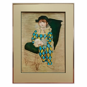 Rare Lithograph of Picasso’s "The Artist’s Son (Paulo as Harlequin)"