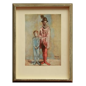 Exquisite Picasso Lithograph of "Two Saltimbanques"