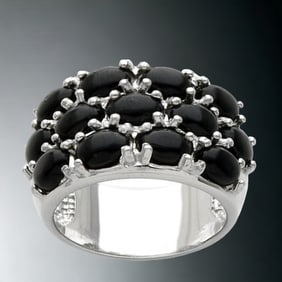 Epic Black Onyx Sterling Silver Ring - Size 7