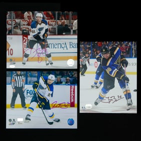 Brandon Saad, Jonathan Toews & Artem Anisimov Signed Chicago Blackhawks Photo Trio