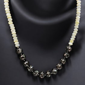 Regal Mosaic Mother-of-Pearl 20" Sterling Silver Necklace with 1" extension