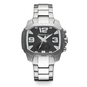 Bernoulli Analog Digital Stainless Steel Watch – Sleek & Versatile