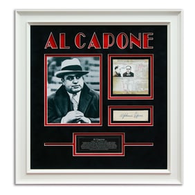 Authenticated Alphonse Capone Signed Document Cut