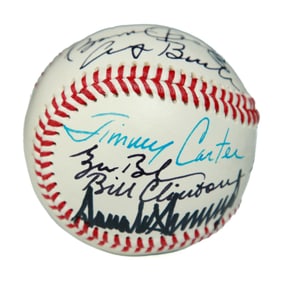 7 U.S. President's Signed Baseball