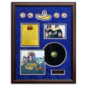 Beatles Signed Original Handwritten Lyrics to "Yellow Submarine"