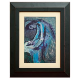 Pablo Picasso Painting on Paper, "Domestic Scene" (attrib.)