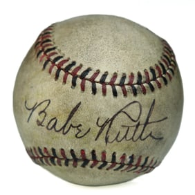 Forensically Authenticated Babe Ruth Signed “Reach” Baseball – Sweet Spot Signature