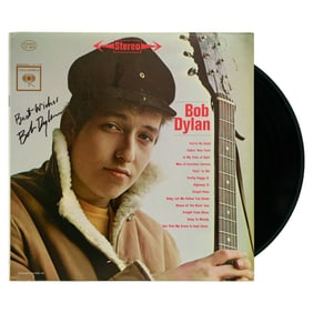 Forensically Authenticated Bob Dylan Signed Debut Album "Bob Dylan"