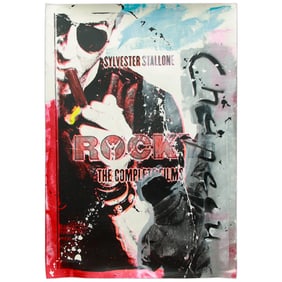 Original Large Ronald Chapeau Mixed Media "Rocky" Poster