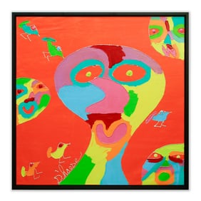 Hannes D’Haese (b. 1965) Original Large Painting on Canvas – 39.5" x 39.5"
