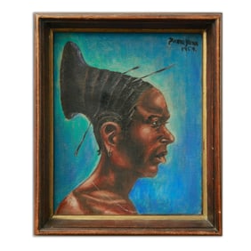 Irma Stern's Timeless Portrait: "African Woman in Blue"