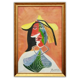 Pablo Picasso Oil Painting on Canvas 35.5 x 23.5 (attrib)