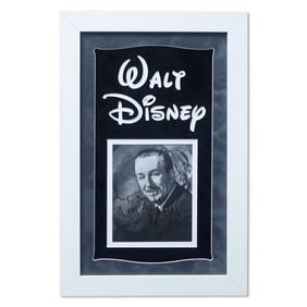 Walt Disney Signed Black and White Photograph
