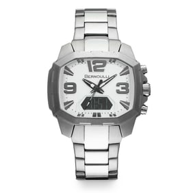 Bernoulli Analog Digital Stainless Steel Watch – Sleek & Versatile