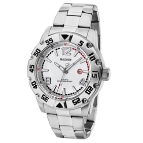 Magnum:Bold 47MM stainless steel case & white dial