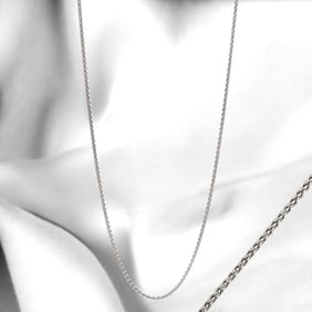 Elegant and refinded Spiga Sterling Silver 18" Chain with 3" extentsion